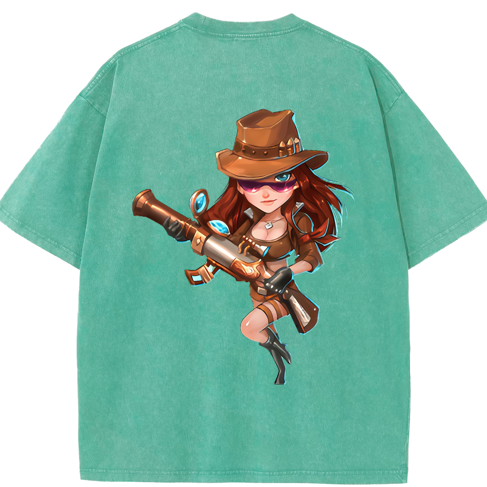 リーグ・オブ・レジェンド League of Legends LOL 綿100% ヴィンテージ風 半袖Tシャツ（背面プリント）